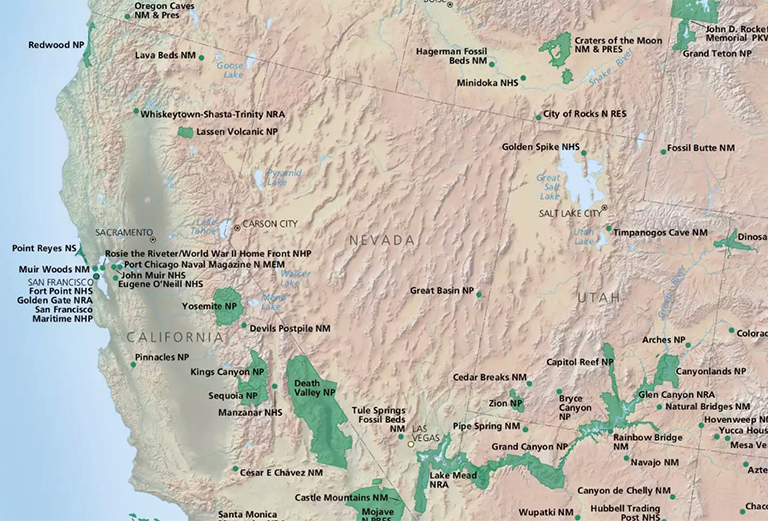 內(nèi)華達國家公園-化石 歷史古跡和米德湖(上)