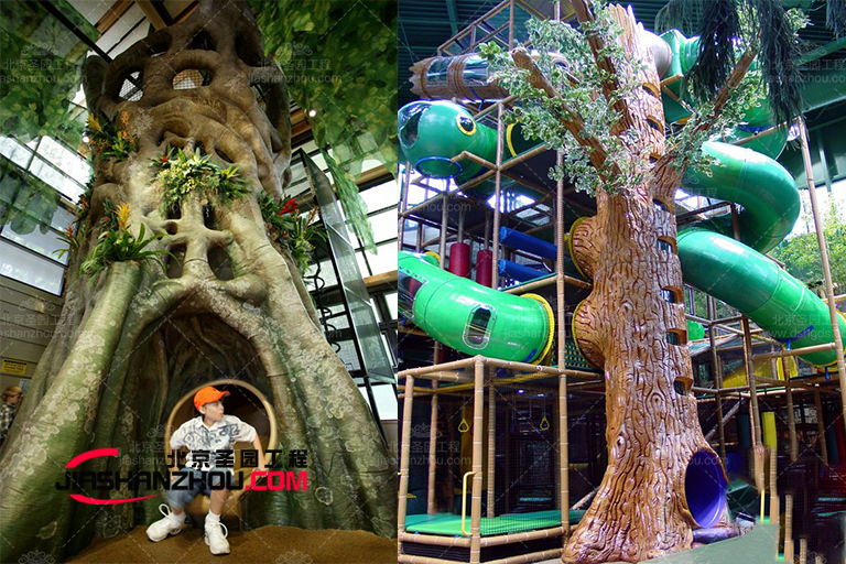 南京游樂園門廊仿真樹裝飾設(shè)計—舒適溫馨