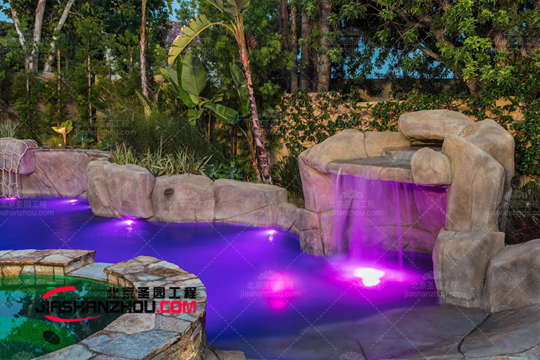 鎮江市遠洋地產水泥塑石假山駁岸景觀項目開工