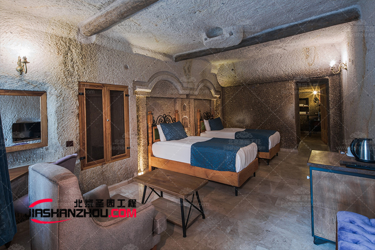 北京廠家關于仿真窯洞民宿臥室角落的創意想法