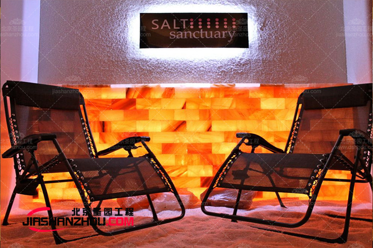 北京廠家看到這間鹽浴鹽療汗蒸房的裝飾