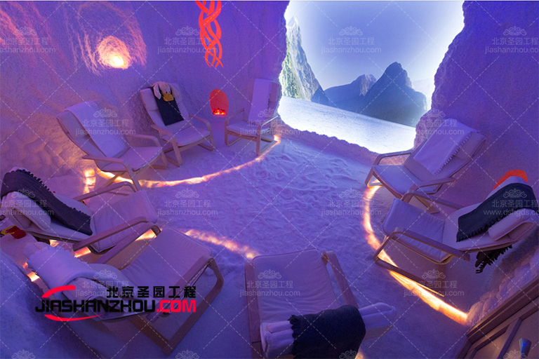 豪華的養生鹽洞酒店臥室充滿浪漫氣息