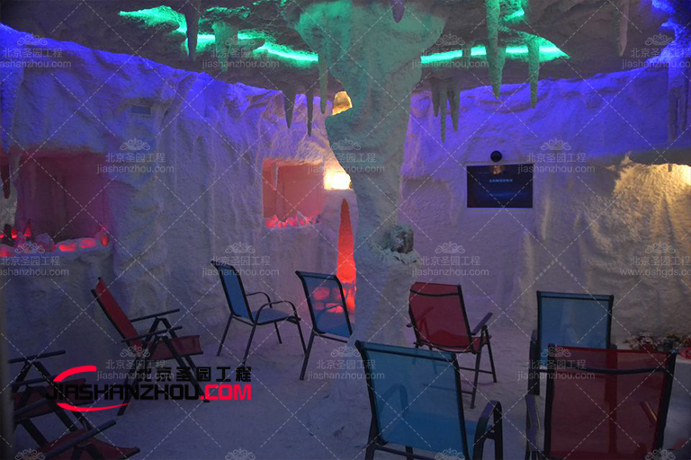 一些優雅豪華鹽洞汗蒸鹽療房的搭配元素