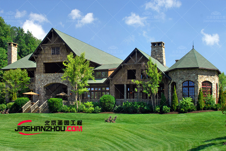 清新自然式的舒適仿真樹皮酒店客廳設計制作