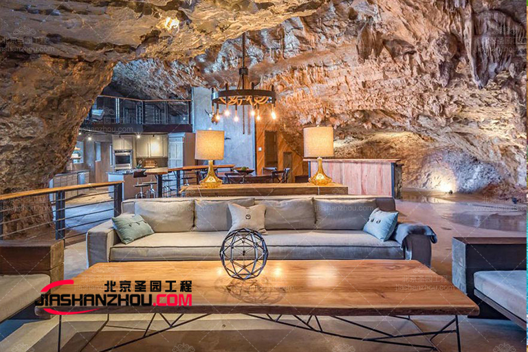 仿真山洞客棧無與倫比的舒適度柔軟度增強了良好的體驗感