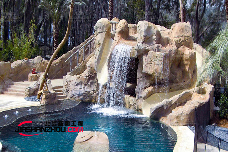 grc塑石假山瀑布水景 園林假山里的“佼佼者”