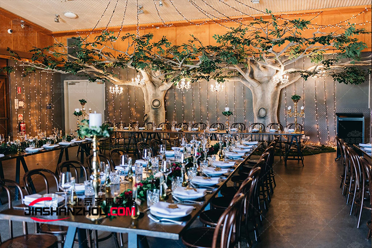 馬里昂巴咖啡館水泥塑木人工室內仿真樹景觀