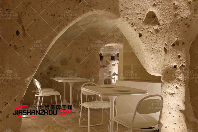 現(xiàn)代鹽洞餐廳房施工廠家-鹽洞餐廳房設(shè)計(jì)中的鹽壁燈布局原則