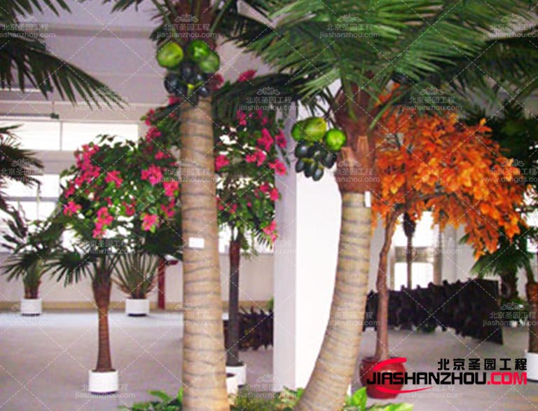 仿真樹設計可以與其他室內裝飾元素相結合創造出豐富的的室內環境