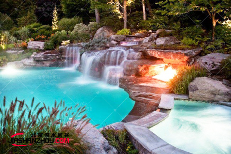 人工假山瀑布.jpg 人工假山瀑布