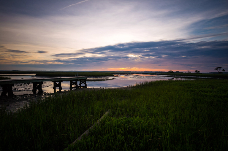 在佛羅里達(dá)州杰克遜維爾的雪松點美麗的日出.jpg 在佛羅里達(dá)州杰克遜維爾的雪松點美麗的日出