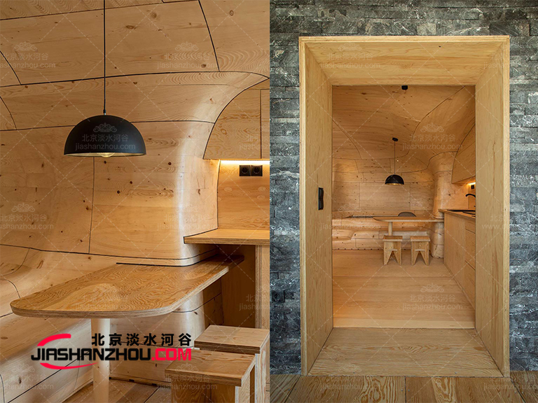 木質仿洞穴酒店