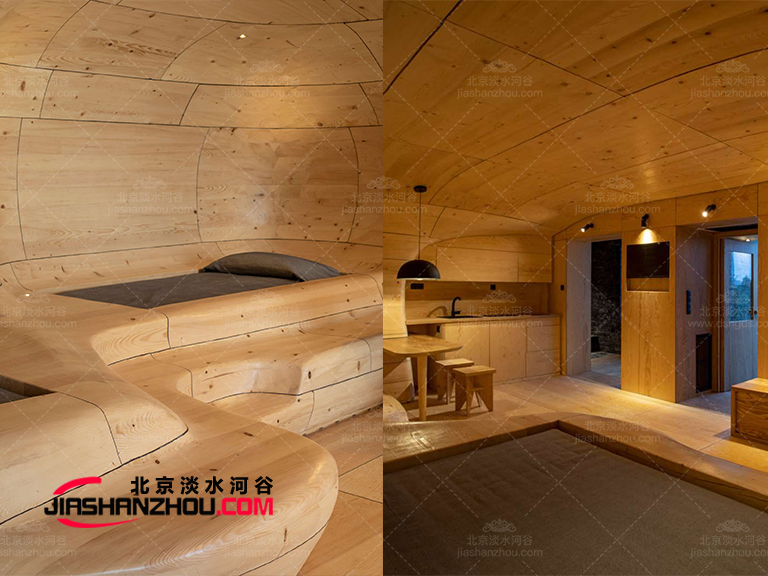 木質仿洞穴酒店