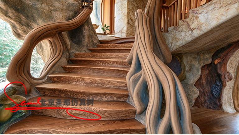 水泥仿木樓梯.jpg 水泥仿木樓梯