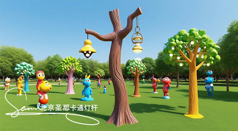 水泥仿木燈桿.jpg 水泥仿木燈桿