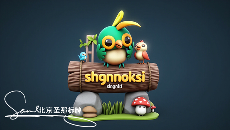 水泥仿木標識牌