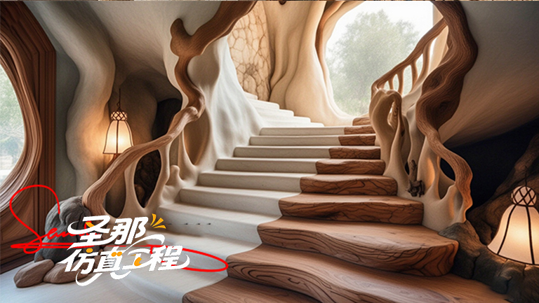 水泥仿木樓梯.jpg 水泥仿木樓梯