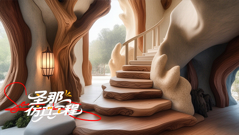 水泥仿木樓梯.jpg 水泥仿木樓梯